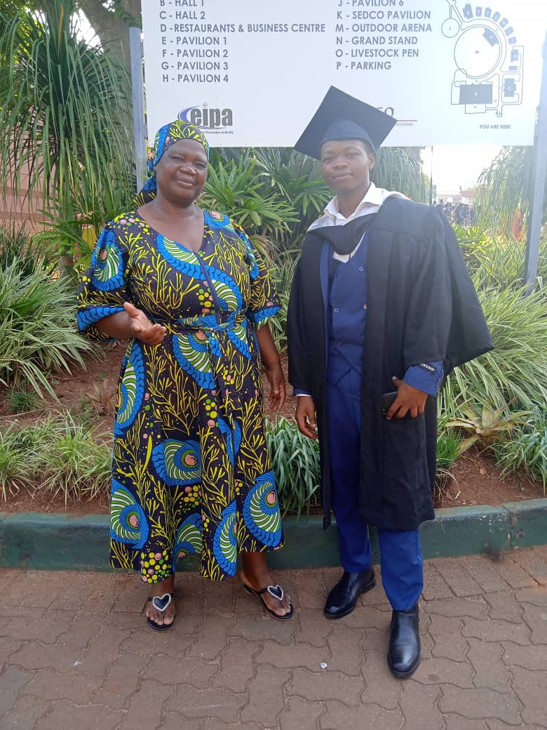 Graduation with my mom